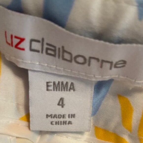 Liz Claiborne Floral Ankle Length Pants - NWT - Picture 5 of 11